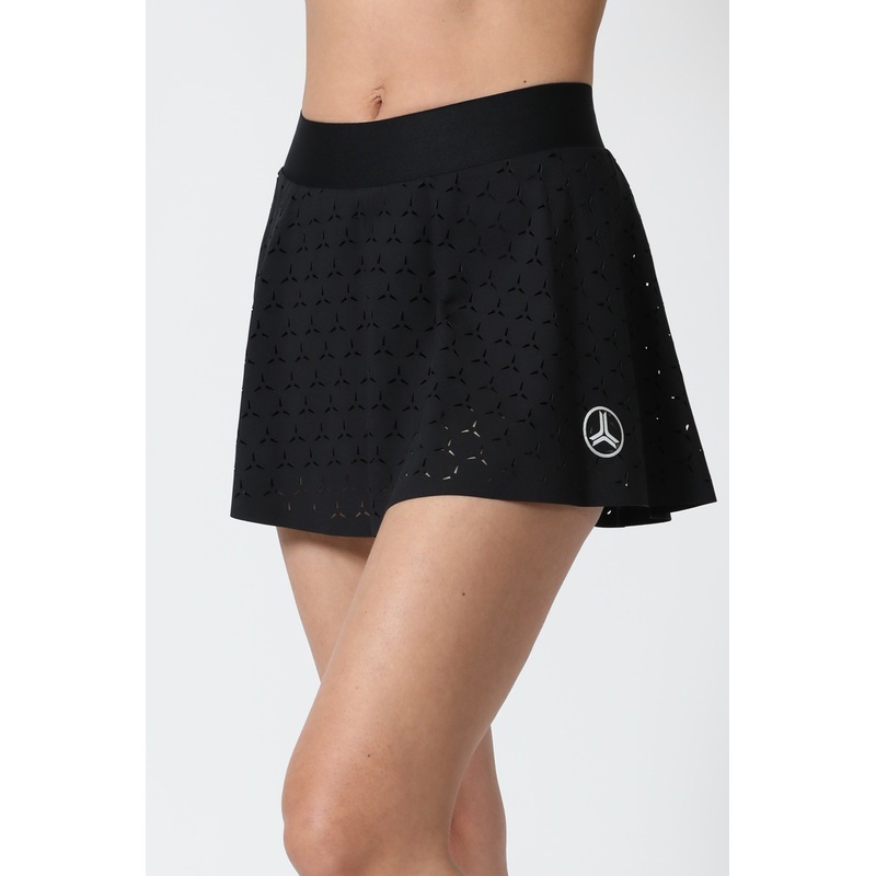 SPEED WOMENS HYPERSONIC PIXELATION FLOUNCE TENNIS SKIRT NERO XXS