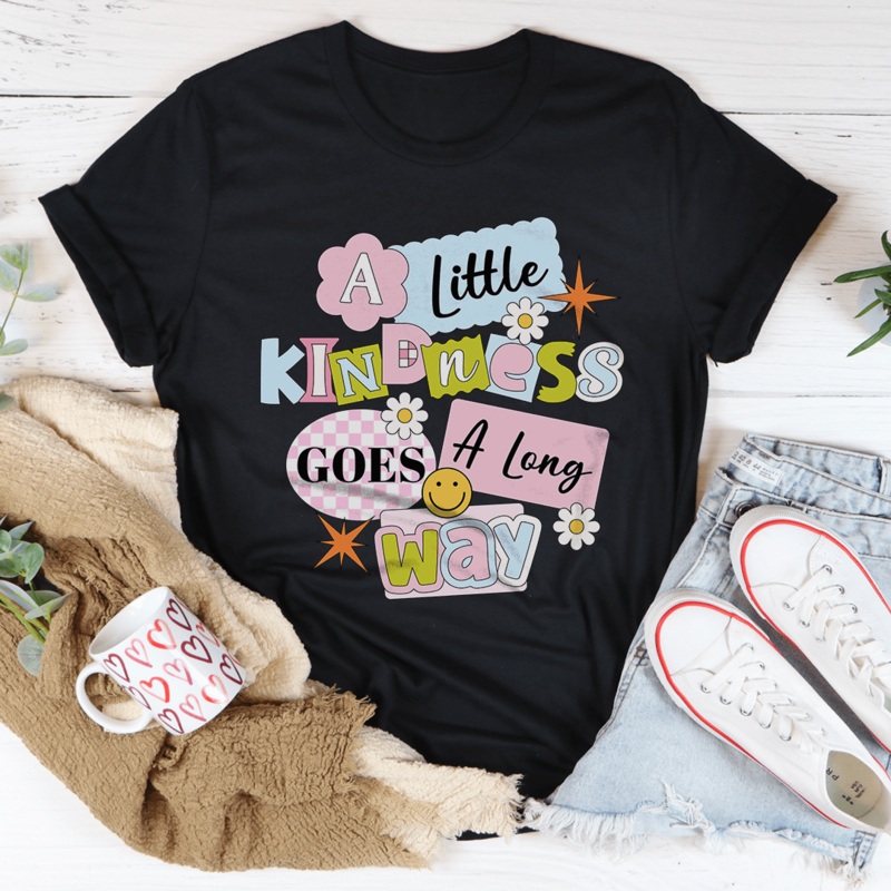 A Little Kindness Goes A Long Way Tee Black Heather S