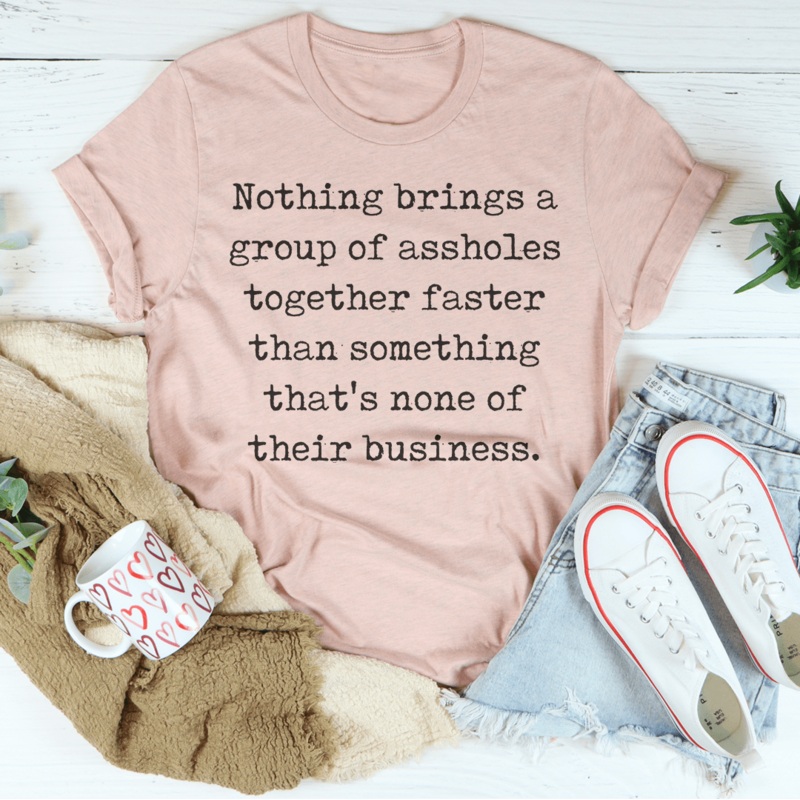 Assholes Together Tee Mauve S