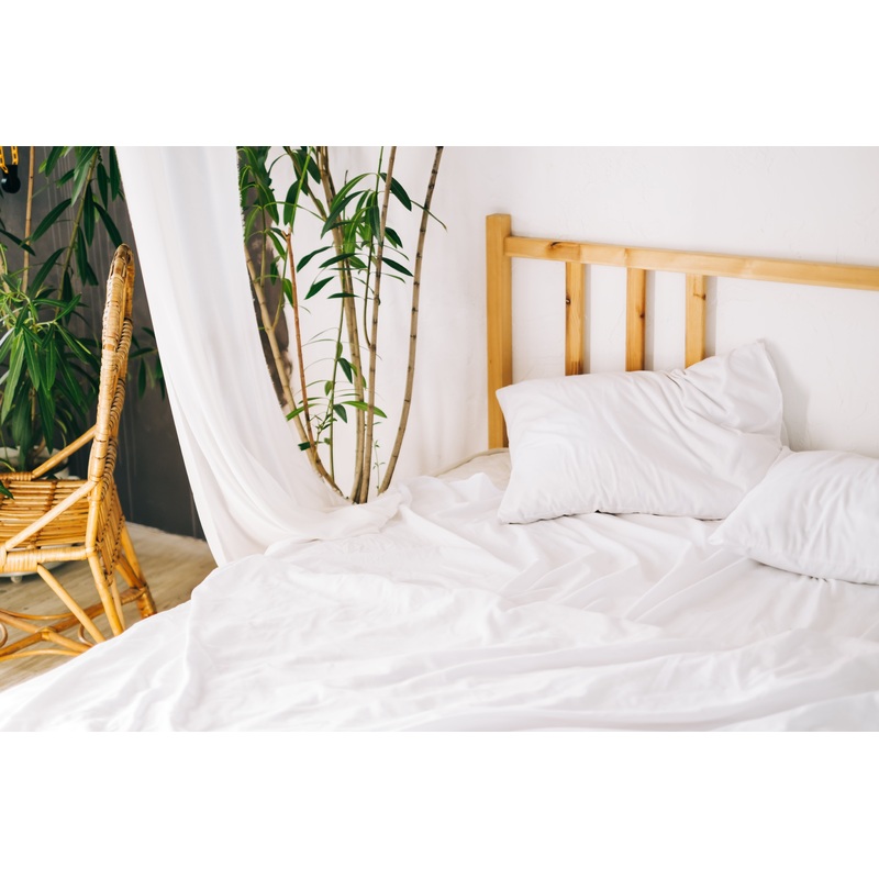 Bamboo Viscose Bed Sheets White Twin