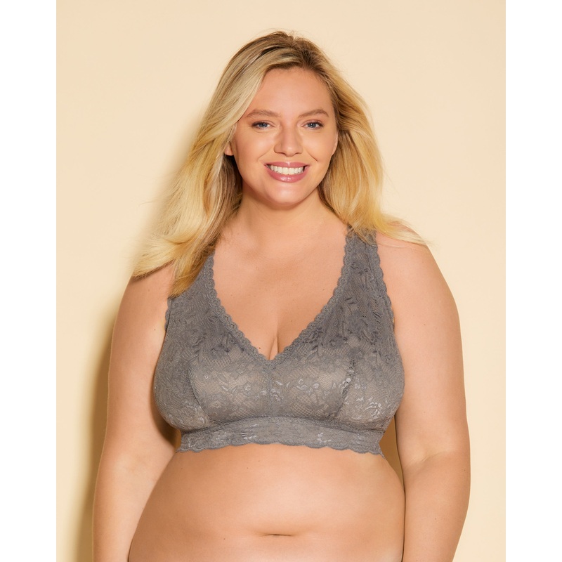 Bralette De Espalda Cruzada Racie Ultra Curvy Odisha Gray XS