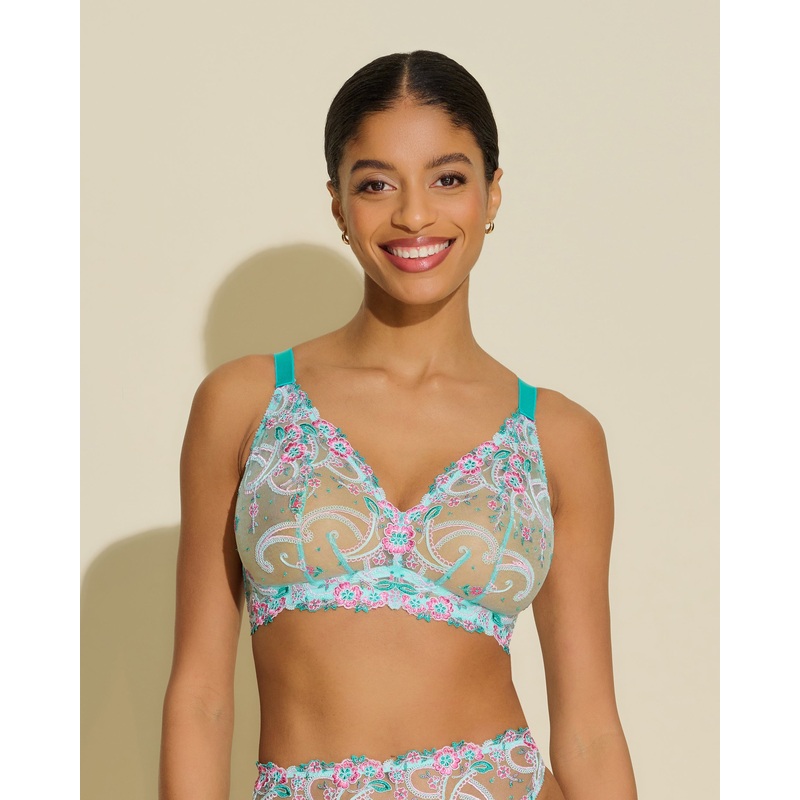 Bralette De Tringulos Altos Curvy Addy Green XS