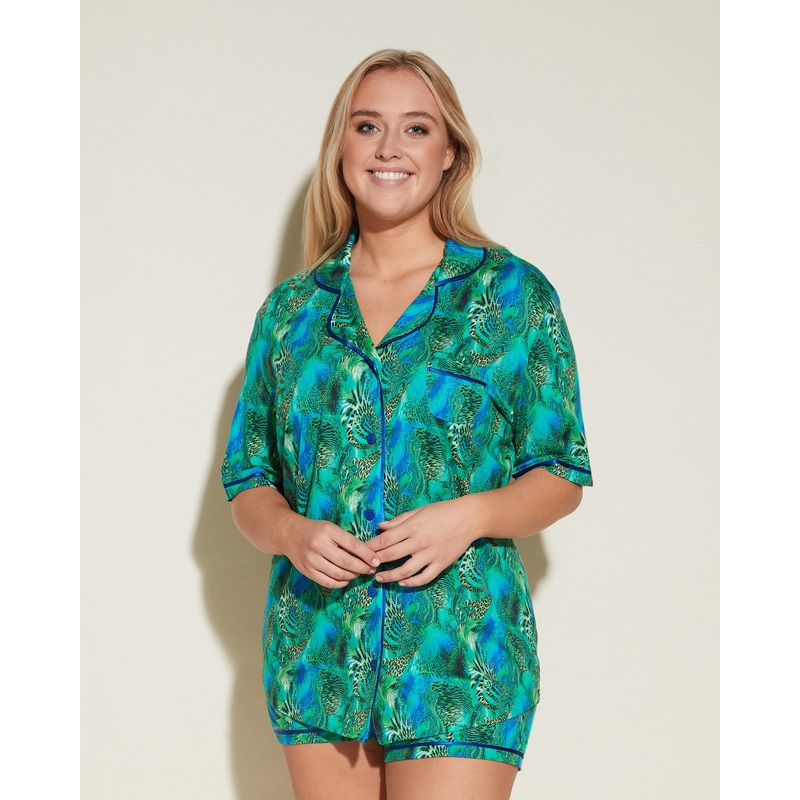 Short Sleeve Top & Boxer Pajama Set Nirvana XS