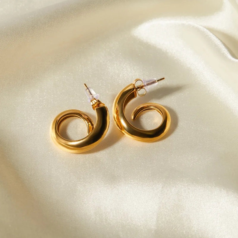 18K Gold-Plated Stainless Steel Earrings Gold One Size