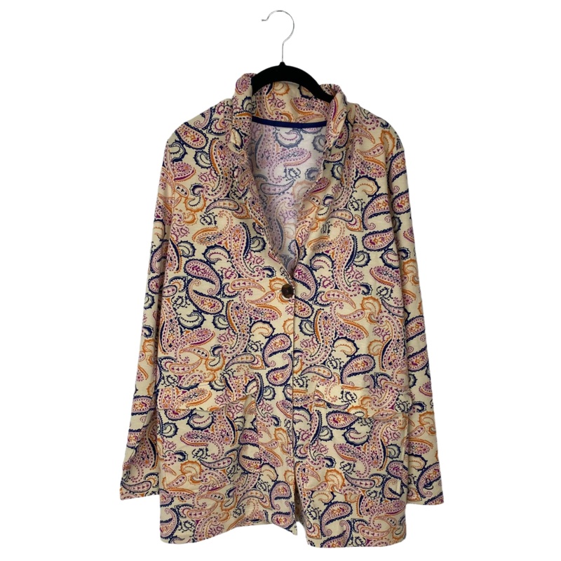 Colorful Paisley Printed Cardigan – Size 10/12