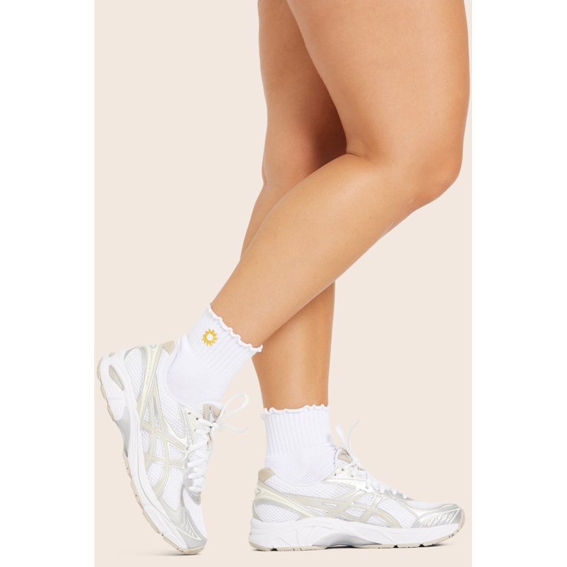 SET X PARKE RUFFLE SOCKS – WHITE/SUN Sun One Size