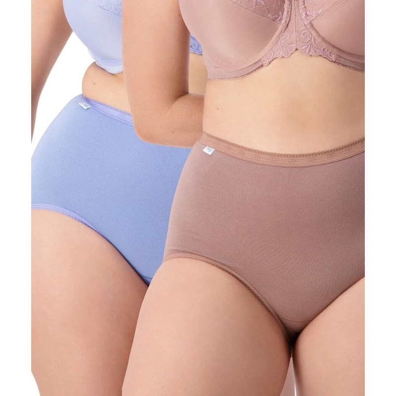 Sloggi Maxi Brief 2 Pack – Riviera/Cacao M