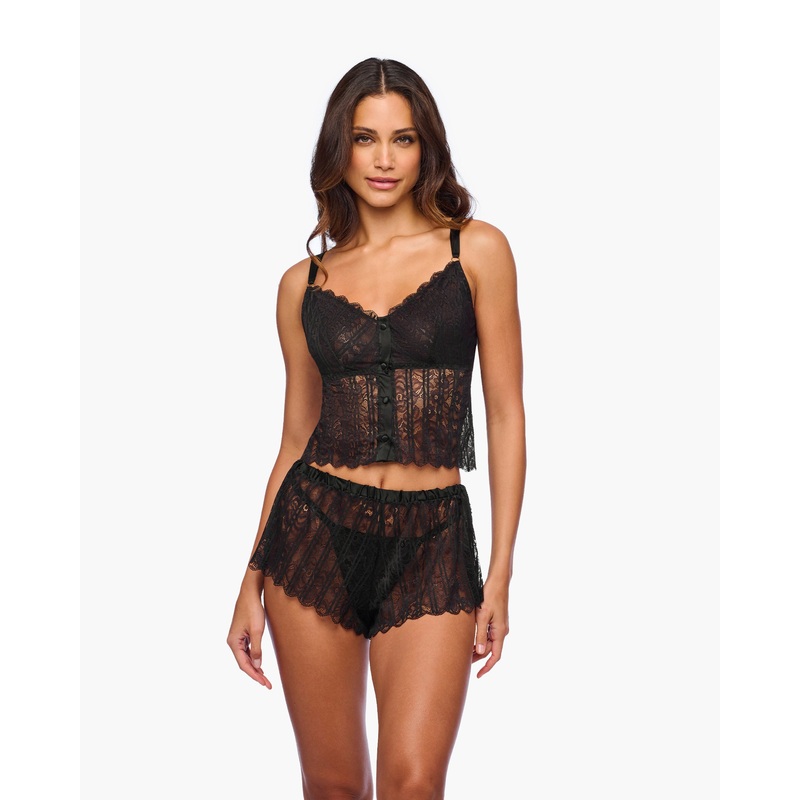 Camisole- Und Boxer-Set Schwarz S