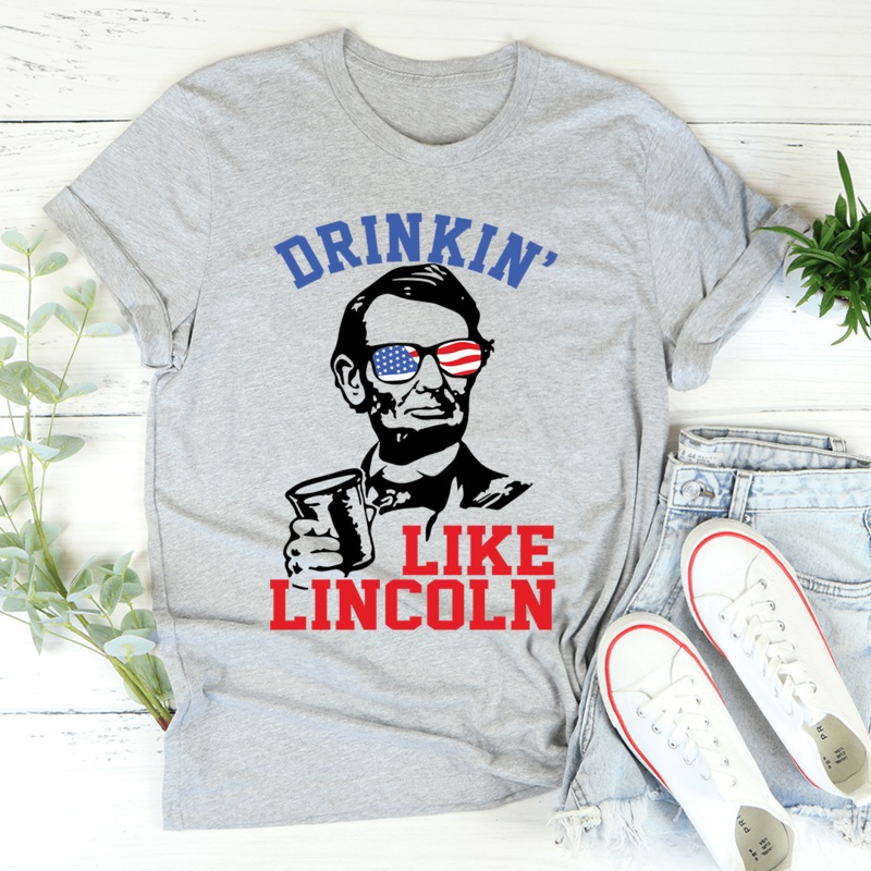 Drinkin’ Like Lincoln Tee Athletic Heather S