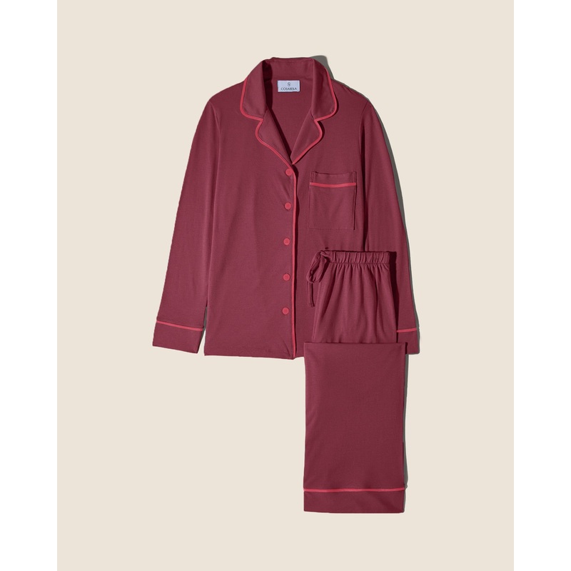 Ensemble Pyjama Haut  Manches Longues Et Pantalon, Petite Vin Brule/Fragolino PS