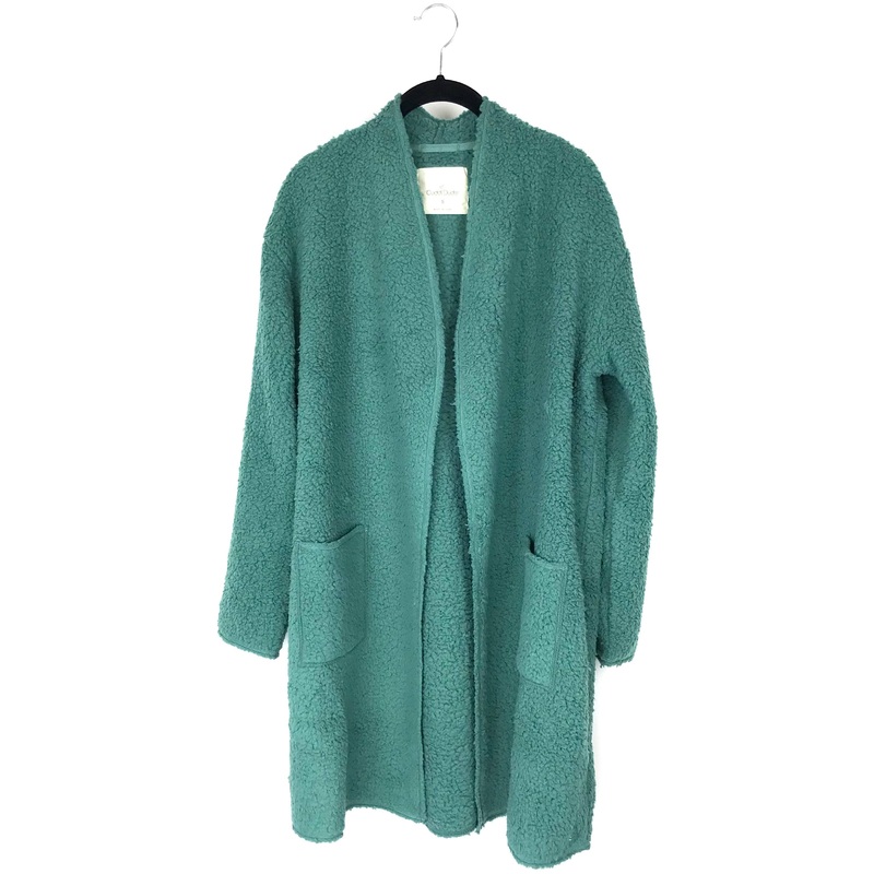 Green Sherpa Open Cardigan – Size 4/6