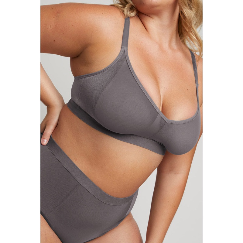 Sieve Non-Wire Bra in Graphite 0 Graphite Single