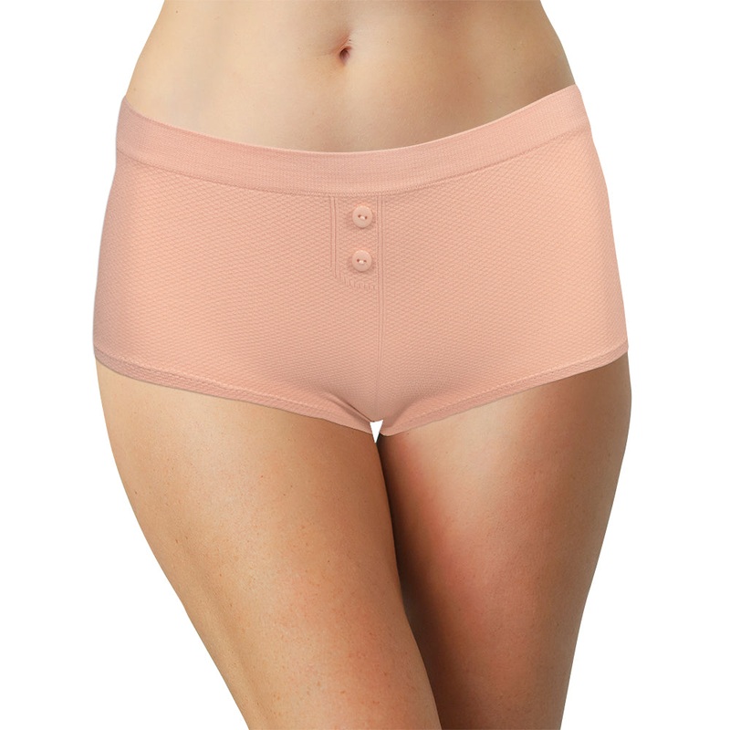 Waffle Knit Seamless Tag Free Cheeky S Black