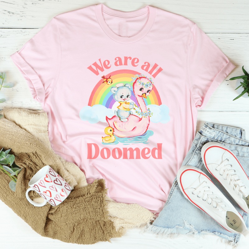 We Are All Doomed  Tee Black Heather S