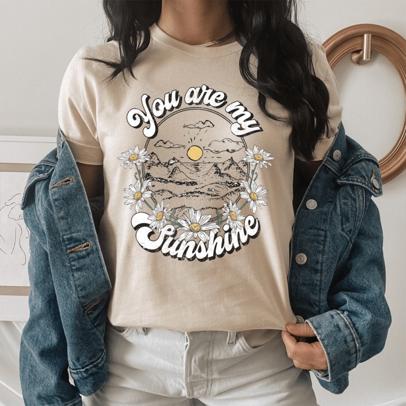 You Are My Sunshine Tee Heather Dust S