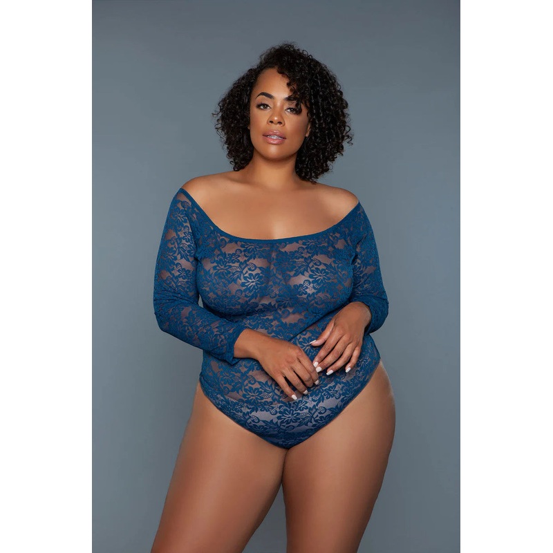 Amelia Queen Size Bodysuit Turquoise XL