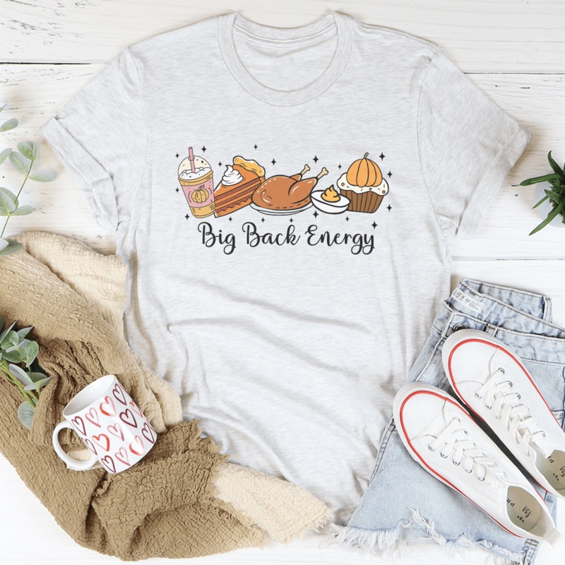 Big Back Energy Tee Black Heather S