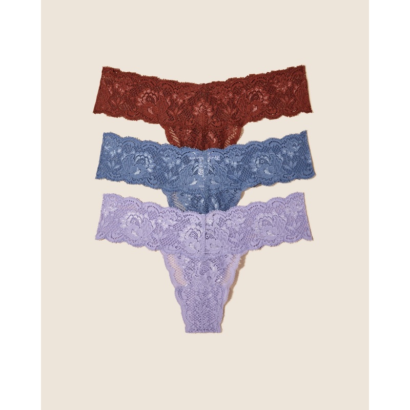 Pack De 3 Tangas Bajos Ticino Luzerne Blue Alpine Flower Talla nica