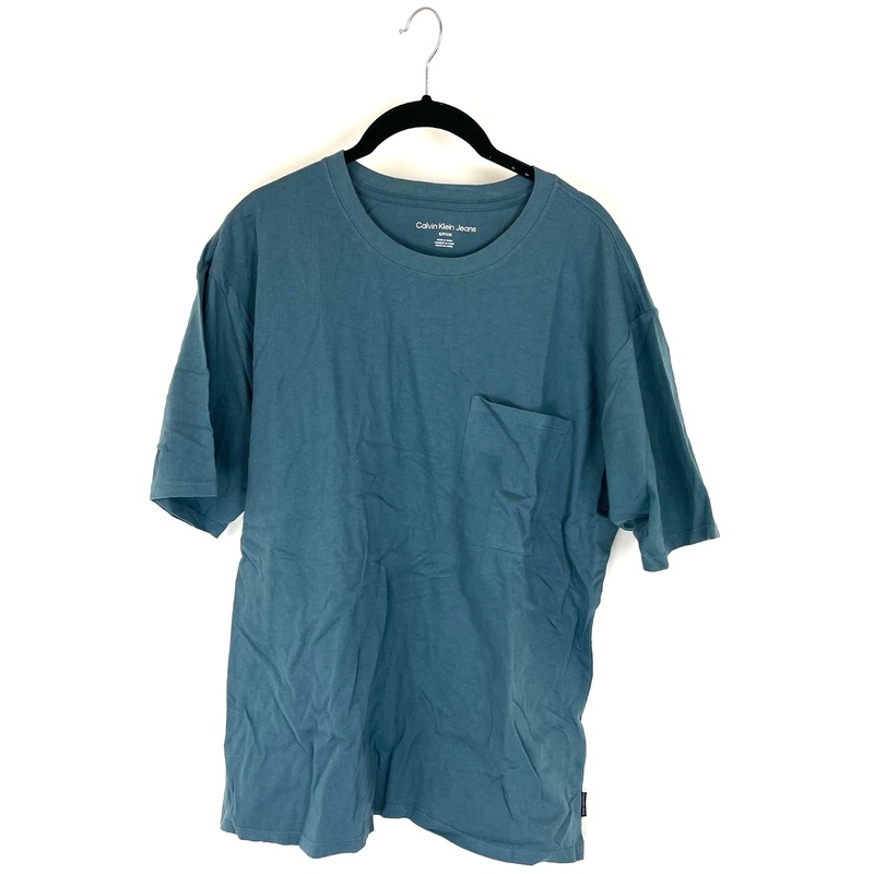 MENS Deep Teal T-Shirt With Front Pocket – Small