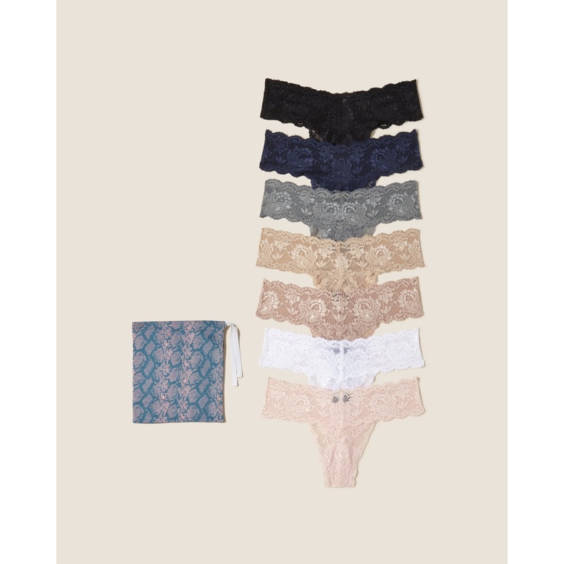 Pack De 7 Tangas Snake/Blue Curaco Talla nica