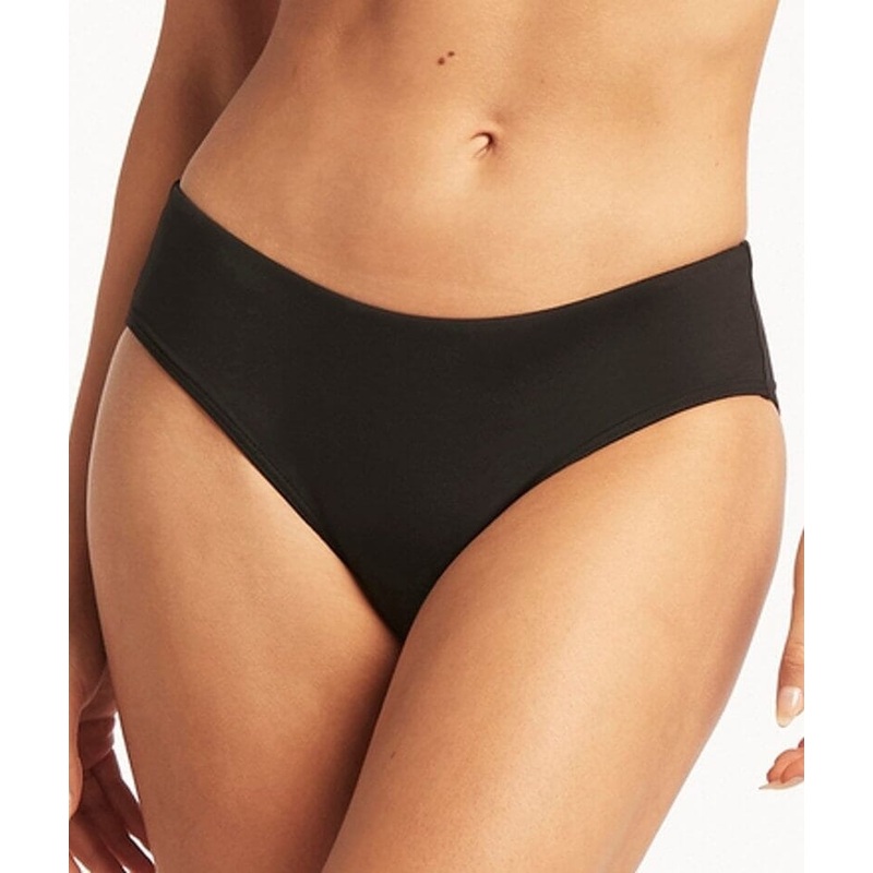 Sea Level Eco Essentials Mid Bikini Brief – Black 4