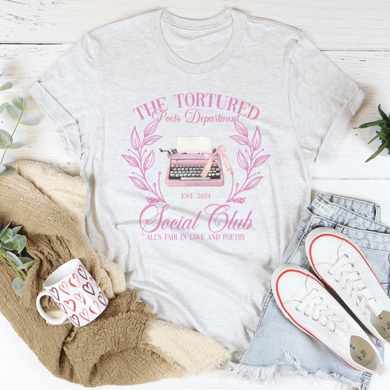 The Tortured Poets Department Est Tee Black Heather S