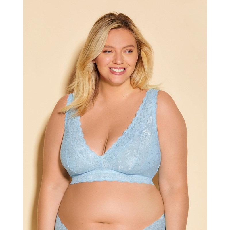 Ultra Curvy Longline-Bralette Plungie Aasmani Blue XS
