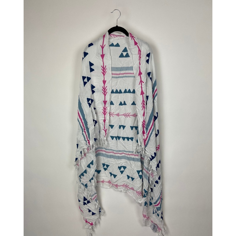 White Arrow Printed Lightweight Scarf