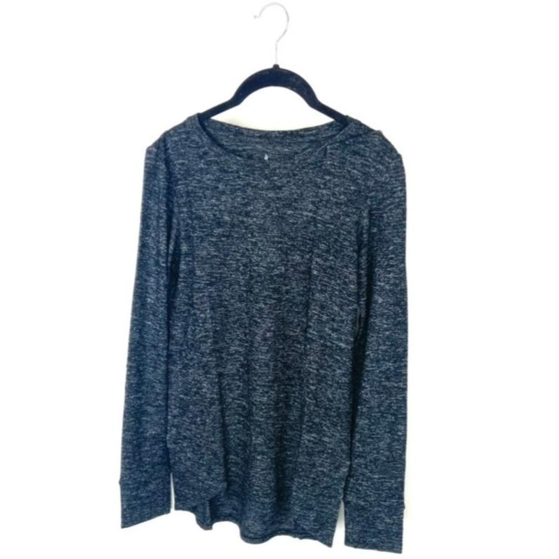 Dark Grey Soft Knit Long Sleeve Top – Small