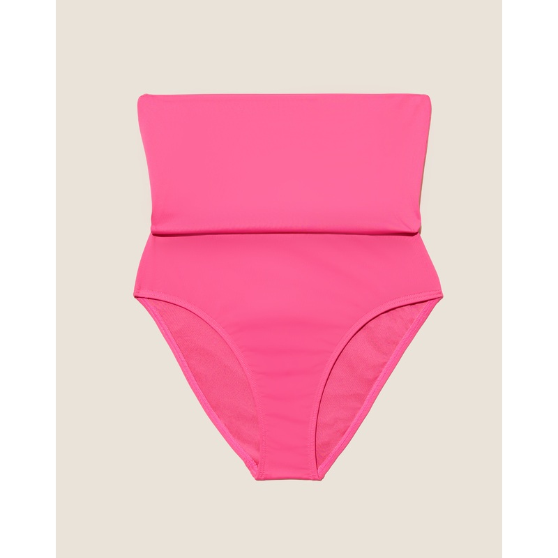 High Waisted Bikini Bottom Rani Pink XS