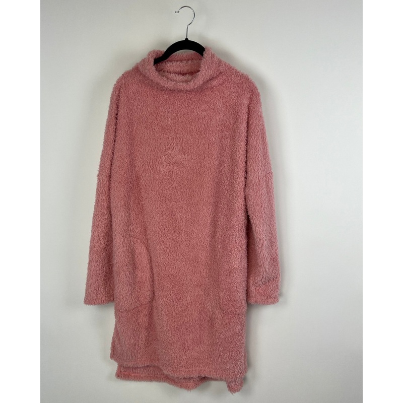 Oversized Pink Cozy Top – Small