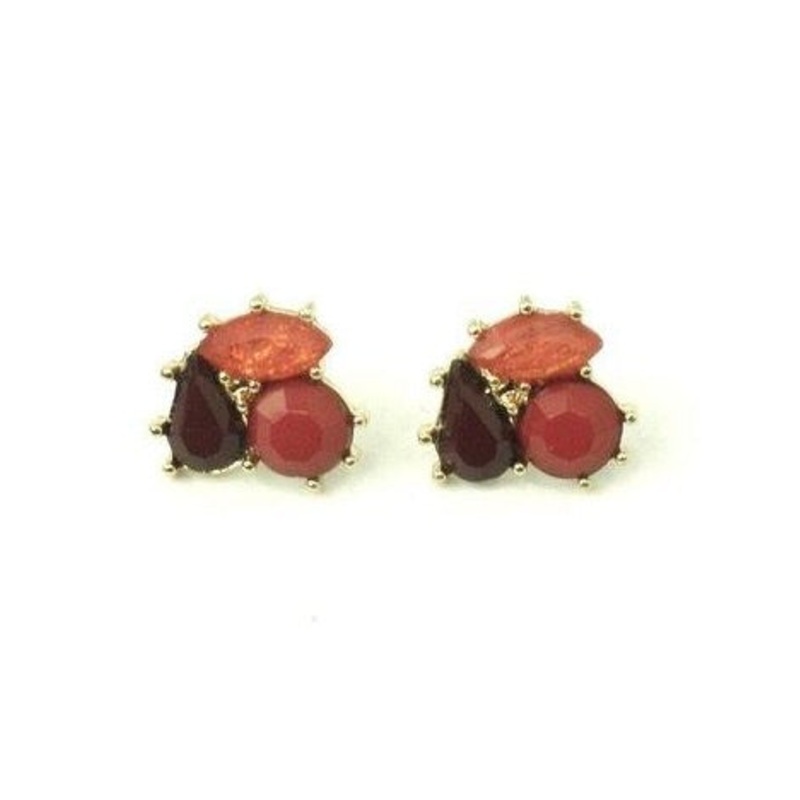 Red Gemstone Earrings