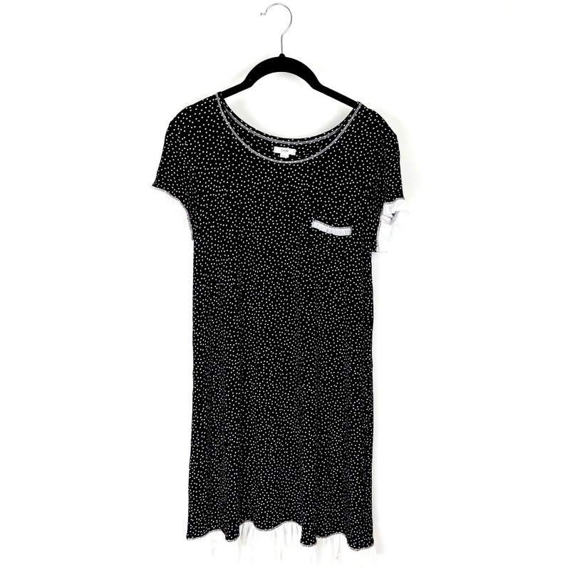 Black and White Polka Dot Night Gown – Small