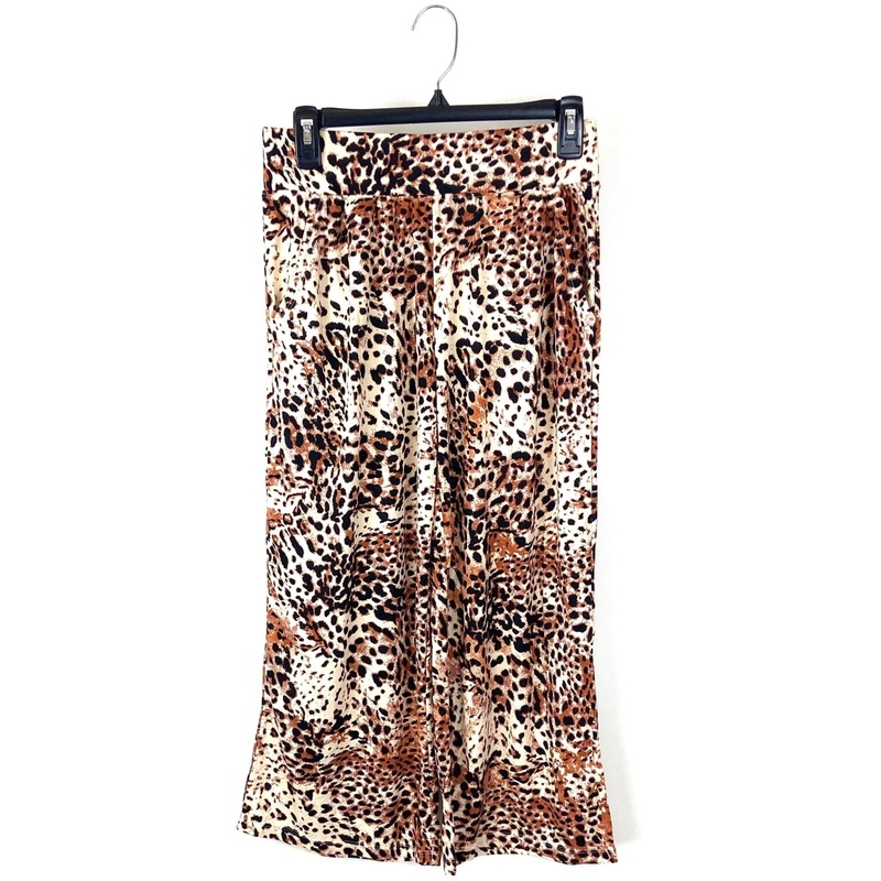 Cheetah Printed Cropped Pants – Small
