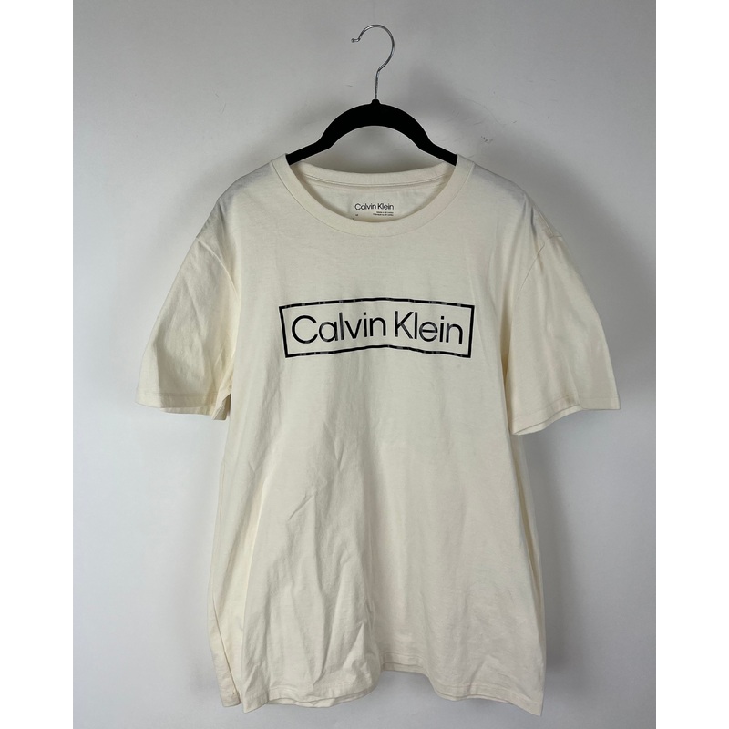 MENS Beige Short Sleeve T-Shirt – Medium