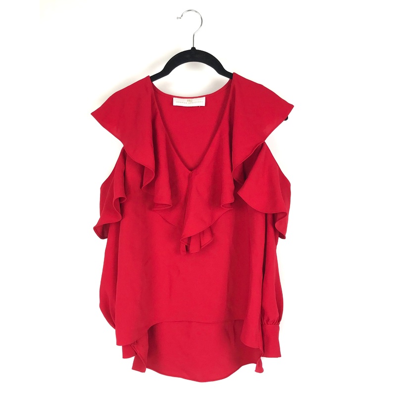 Red Ruffled Top – Small