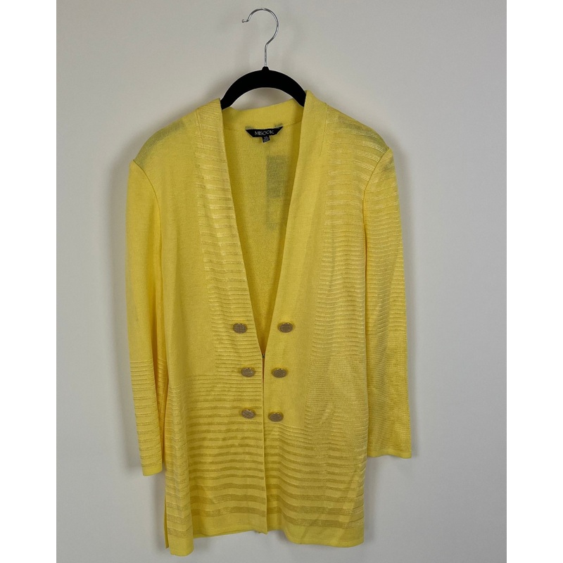 Yellow and Gold Button Cardigan – Size 2/4 and 6/8 Extra Small (size 2/4)