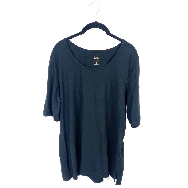 Black Scoop Neck Top – Large/Extra Large