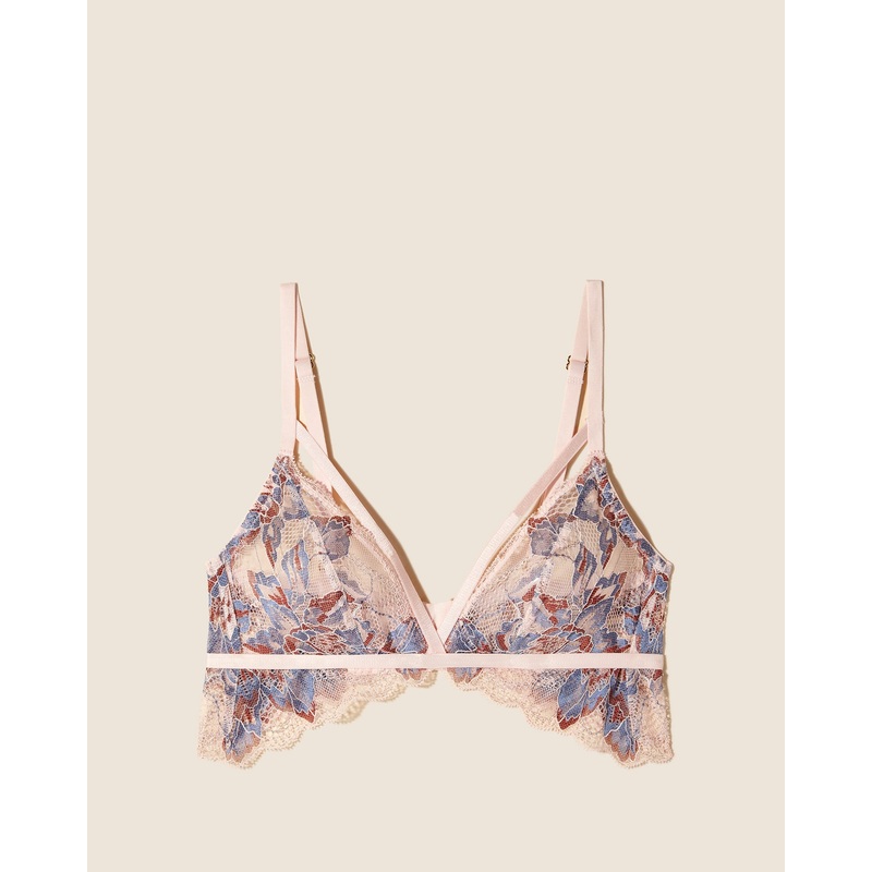 Bralette A Triangolo Petite Pink Lilly/Luzerne Blue PS