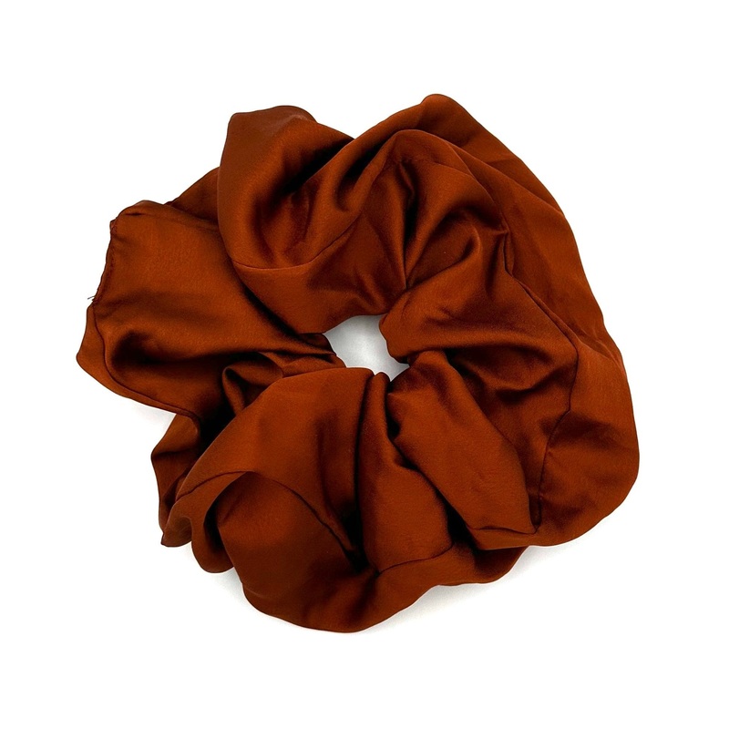 Bronze Solid Jumbo Scrunchie