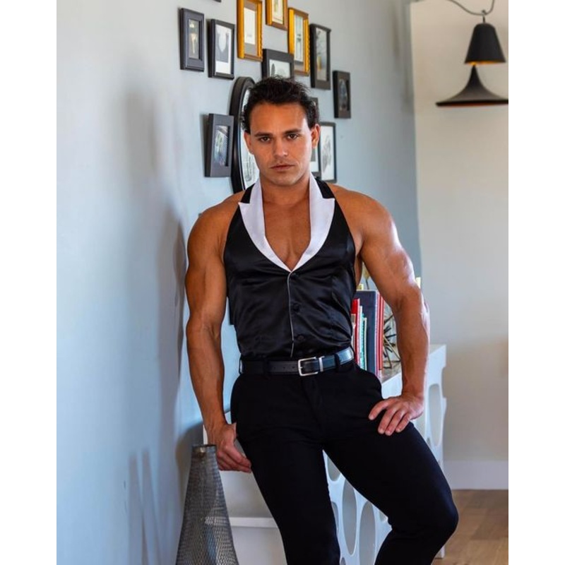 Butler Beefcake Costume Small Black/White