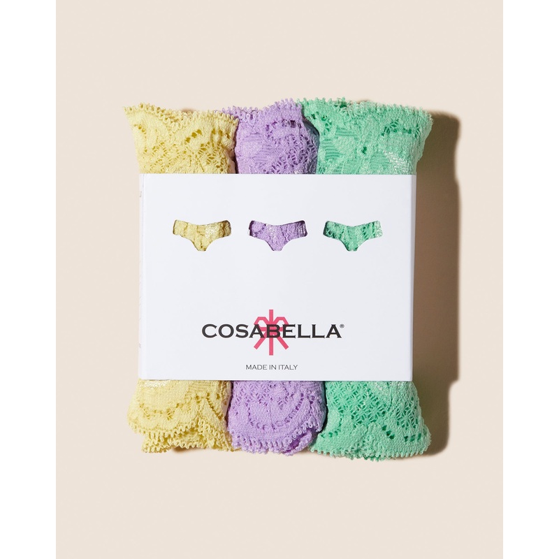 Tanga Comfie, 3Er-Pack Ghana Green Icy Violet Mignonette S/M