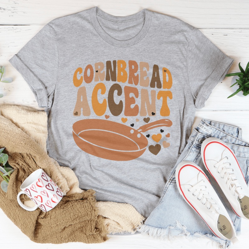 Cornbread Accent Tee Black Heather S