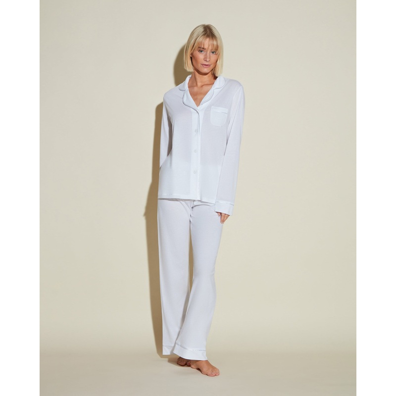 Ensemble Pyjama Haut  Manches Longues Et Pantalon White/White XS