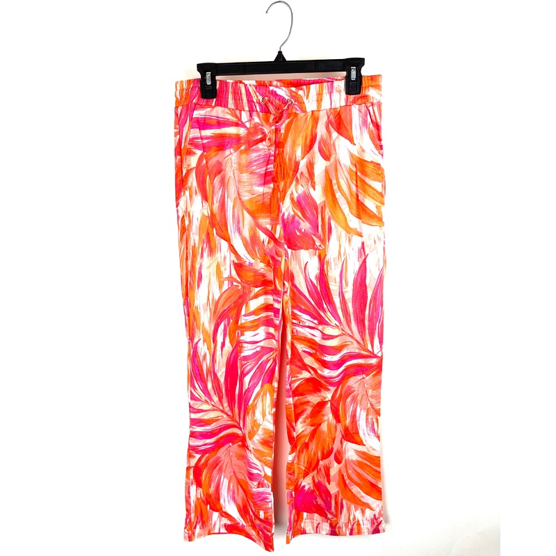 Pink & Orange Tropical Wide Leg Pants – Size 6/8