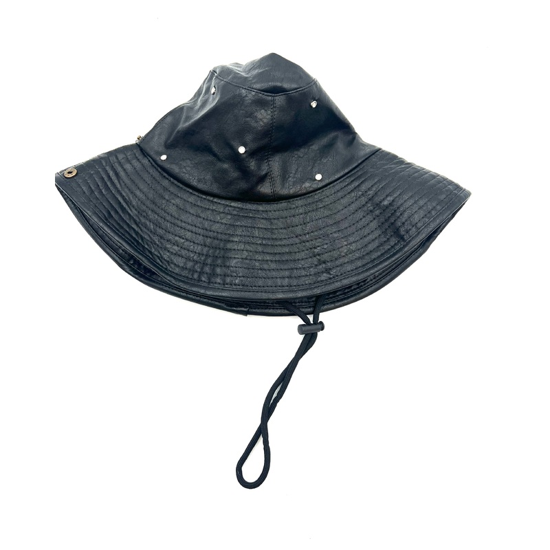 Faux Leather Bucket Hat