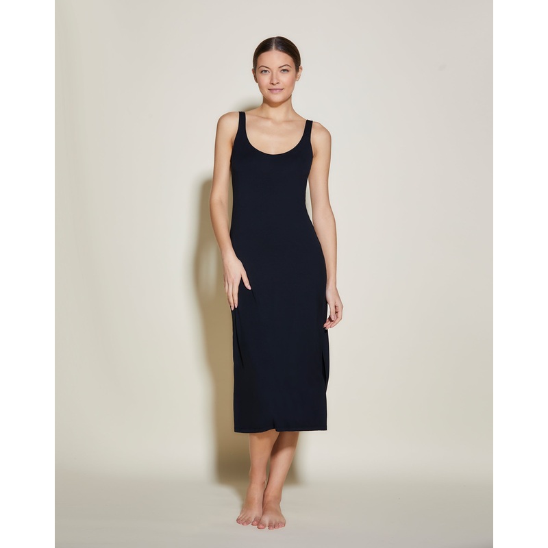 Abito Con Spacco Laterale Nero/Nero XS
