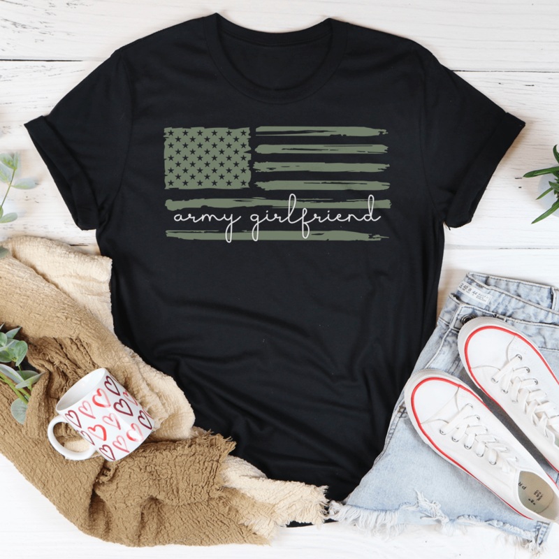 Army Girlfriend Tee Black Heather S