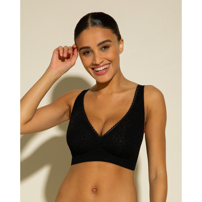 Bralette Curvy Black Animal XS