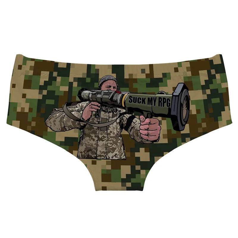 Camouflage Suck My RPG Panty One Size
